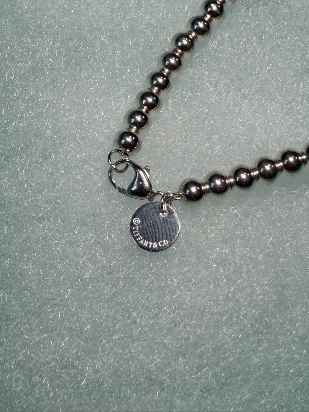 Tiffany & Co Sterling Silver Blue Enamel Heart Tag Bracelet Sterling Silver - Picture 5 of 7